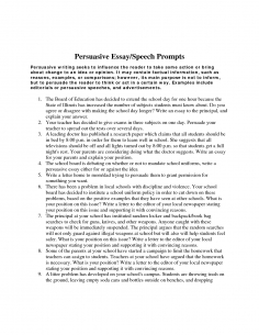 Persuasive argument essay format